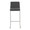 Fuji bar stool in Stainless Steel, Charcoal Fabric, back view, featuring fabric design