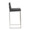 Fuji Contemporary High Back Barstool in Stainless Steel and Charcoal Fabric- Set of 2 — back view (photo 3)