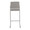 Fuji Contemporary High Back Barstool in Stainless Steel and Grey Fabric- Set of 2 — front view