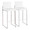 Fuji Contemporary High Back Barstool in Stainless Steel and White Faux Leather- Set of 2 — pair view