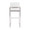 Fuji Contemporary High Back Barstool in Stainless Steel and White Faux Leather- Set of 2 — back view