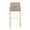 Fuji 30" Contemporary High Back Barstool in Gold Steel and Grey Fabric- Set of 3 — back view