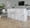 Fuji bar stool in Stainless Steel, Beige Fabric, featuring fabric design