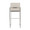 Fuji 30" Contemporary High Back Barstool in Stainless Steel and Beige Fabric- Set of 3 — back view