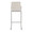 Fuji 30" Contemporary High Back Barstool in Stainless Steel and Beige Fabric- Set of 3 — front view