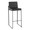 Fuji 30" Contemporary High Back Barstool in Black Steel and Black Faux Leather- Set of 3 — product view