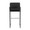 Fuji 30" Contemporary High Back Barstool in Black Steel and Black Faux Leather- Set of 3 — back view
