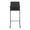 Fuji 30" Contemporary High Back Barstool in Black Steel and Black Faux Leather- Set of 3 — front view