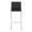 Fuji 30" Contemporary High Back Barstool in Stainless Steel and Black Faux Leather- Set of 3 — front view