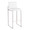 Fuji 30" Contemporary High Back Barstool in Stainless Steel and White Faux Leather- Set of 3 — product view