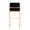 Fuji 30" Contemporary High Back Barstool in Gold Steel and Black Velvet- Set of 3 — back view