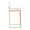 Fuji 30" Contemporary High Back Barstool in Gold Steel and White Velvet- Set of 3 — side view