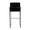Fuji 30" Contemporary High Back Barstool in Black Steel and Black Velvet- Set of 3 — back view