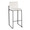Fuji 30" Contemporary High Back Barstool in Black Steel and White Velvet- Set of 3 — product view