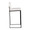 Fuji 30" Contemporary High Back Barstool in Black Steel and White Velvet- Set of 3 — side view