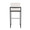 Fuji 30" Contemporary High Back Barstool in Black Steel and White Velvet- Set of 3 — back view