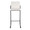 Fuji 30" Contemporary High Back Barstool in Black Steel and White Velvet- Set of 3 — front view