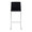Fuji 30" Contemporary High Back Barstool in Stainless Steel and Black Velvet- Set of 3 — front view
