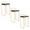 Fuji 30" Contemporary Barstool in Gold with Black Faux Leather- Set of 3 — pair view