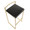 Fuji 30" Contemporary Barstool in Gold with Black Faux Leather- Set of 3 — lifestyle photo 1