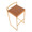 Fuji 30" Contemporary Stackable Barstool in Gold Metal with Camel Faux Leather Cushion- Set of 3 — lifestyle photo 1