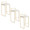Fuji bar stool in Gold Metal, White PU, coordinated set view