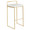 Fuji bar stool in Gold Metal, White PU, product view