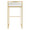 Fuji bar stool in Gold Metal, White PU, back view