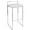 Fuji bar stool in Stainless Steel, White PU, product view