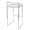 Fuji bar stool in Stainless Steel, White PU, back and side view
