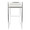 Fuji bar stool in Stainless Steel, White PU, back view