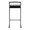 Fuji bar stool in Black Metal, Black PU, front view