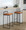 Fuji bar stool in Black Metal, Camel PU