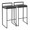 Fuji bar stool in Black Metal, Grey PU, coordinated set view