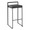 Fuji bar stool in Black Metal, Grey PU, product view