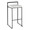 Fuji bar stool in Black Metal, White PU, product view