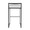 Fuji bar stool in Black Metal, White PU, back view