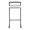 Fuji bar stool in Black Metal, White PU, front view