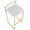 Fuji 30" Contemporary Stackable Barstool in Gold Metal with White Velvet Cushion- Set of 3 — lifestyle photo 1