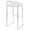 Fuji 30" Contemporary Stackable Barstool in Stainless Steel with White Velvet Cushion- Set of 3 — rear three-quarter view