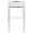 Fuji 30" Contemporary Stackable Barstool in Stainless Steel with White Velvet Cushion- Set of 3 — back view