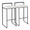 Fuji Contemporary Stackable Barstool in Black Metal and White Velvet Cushion- Set of 2 — pair view