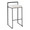 Fuji Contemporary Stackable Barstool in Black Metal and White Velvet Cushion- Set of 2 — product view