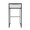 Fuji Contemporary Stackable Barstool in Black Metal and White Velvet Cushion- Set of 2 — back view
