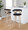 Gardenia bar stool in Whitewashed Wood, Chrome Metal, Charcoal Fabric, featuring swivel and upholstered seat