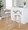 Gardenia bar stool in Whitewashed Wood, Chrome Metal, Cream Fabric, featuring swivel and upholstered seat