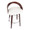 Grotto bar stool in Mahogany Wood, Chrome Metal, White PU, top view, featuring swivel and upholstered seat