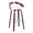 Grotto 30" Mid-Century Modern Fixed-Height Barstool with Swivel in Mahogany Wood and White Faux Leather with Round Chrome Metal Footrest- Set of 2 — product view
