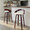 Grotto 30" Mid-Century Modern Fixed-Height Barstool with Swivel in Mahogany Wood and White Faux Leather with Round Chrome Metal Footrest- Set of 2 — lifestyle photo 6