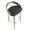Grotto 30" Contemporary Fixed-Height Barstool with Swivel in Light Grey Wood and Black Faux Leather with Round Chrome Metal Footrest- Set of 2 — lifestyle photo 2